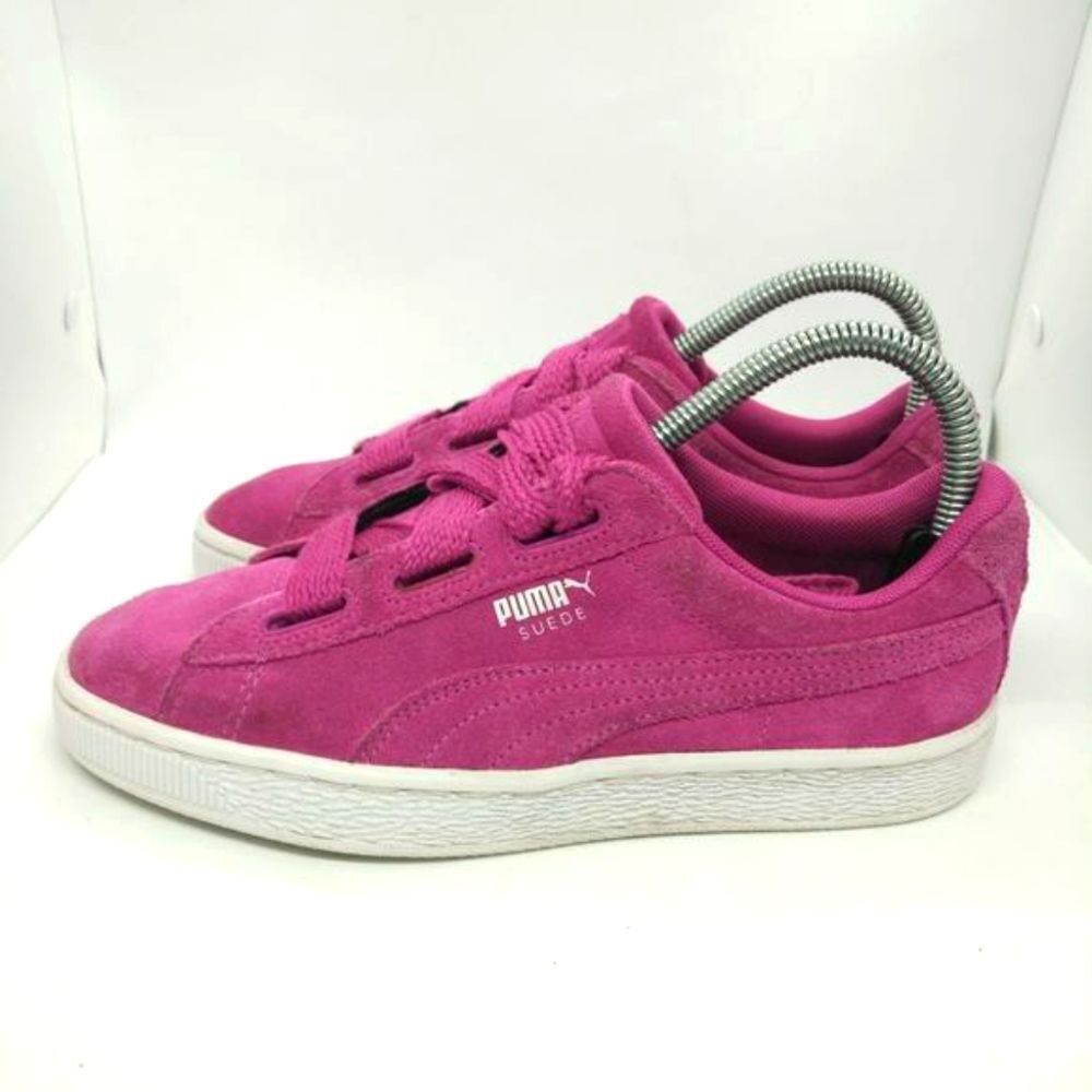 Puma Suede Heart Pink Fashion Sneakers Youth Girls Size 5.5 C Classic Puma Shoes